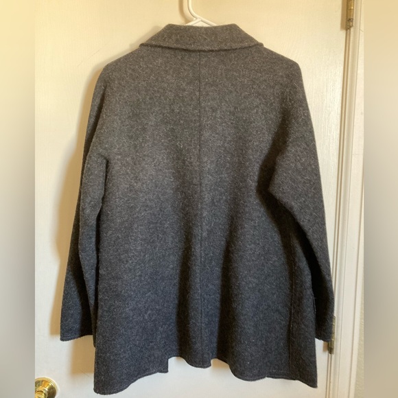 🌸Beyond Threads Black Felted Peruvian Alpaca Blend Asymmetrical Jacket #Bl - Picture 13 of 13